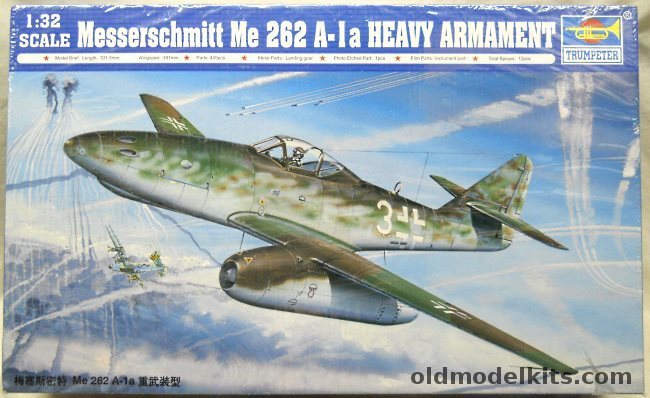 Trumpeter 1/32 Messerschmitt Me-262 A-1A Heavy Armament, 02260 plastic model kit